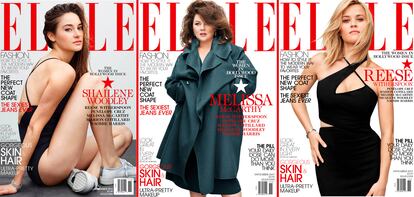 Shailene Woodley, Melissa Mccarthy y Reese Witherspoon en la portada de la edición estadounidense de Elle en noviembre de 2013.
