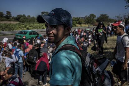 Aspecto de la última caravana de migrantes, a su paso por México.