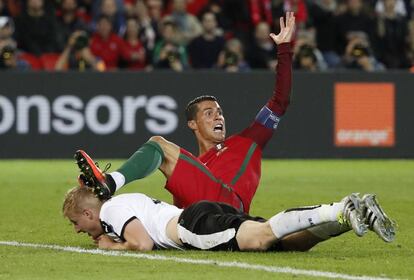 Cristiano Ronaldo durante el partido Portugal-Austria