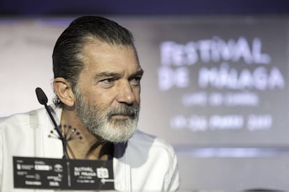 El actor Antonio Banderas en Málaga.
