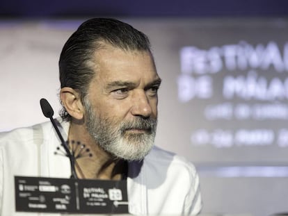 El actor Antonio Banderas en Málaga.