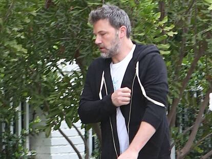 Ben Affleck llegando a su casa de Los Ángeles (California).