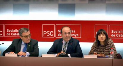 El primer secretario del PSC, Miquel Iceta (c).