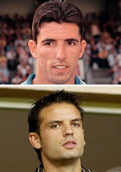 Makaay (arriba) y Morientes.