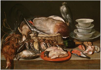 'Bodegón con aves, porcelana y conchas' (1611), de Clara Peeters, perteneciente al Museo del Prado.