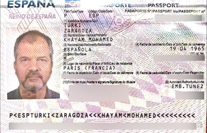 Pasaporte del líder político hispano-tunecino encarcelado desde hace un año.