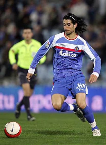 De la Red, en el partido de ida de la Copa contra el Racing.