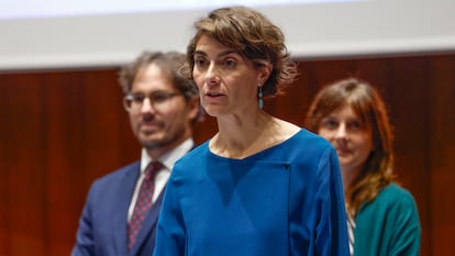 La Secretaria de Estado de Derechos Sociales, María Rosa Martínez Rodríguez, en un acto en Madrid