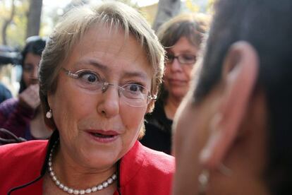 Presidential candidate Michelle Bachelet in Santiago last week.