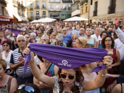 Manifestación en Pamplona en el juicio contra La Manada.