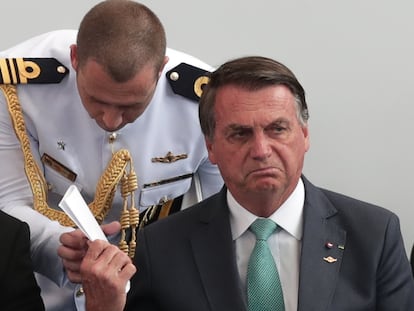 O presidente Jair Bolsonaro durante cerimônia de entrega da Medalha do Mérito Desportivo Militar, no Rio de Janeiro, em 1º de setembro.