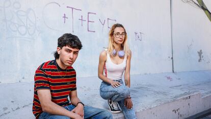 Alejandro Herrera y Sara López, alumnos de FP Básica, en Madrid.