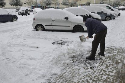 Clearing the streets in Vitoria, in the Basque Country.