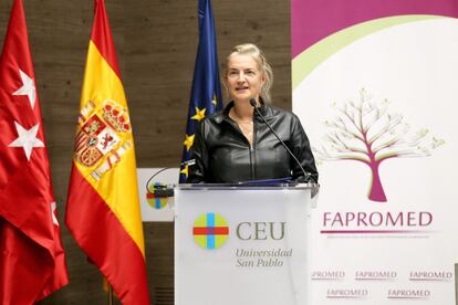 Matilde García Duarte, nueva presidenta de Anged, en uno de sus últimos actos en el Ayuntamiento de Madrid.