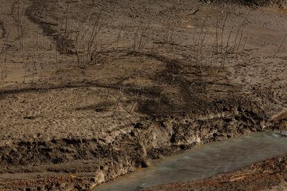 El rio Cardener que confluye en el embalse de la Llosa del Cavall.