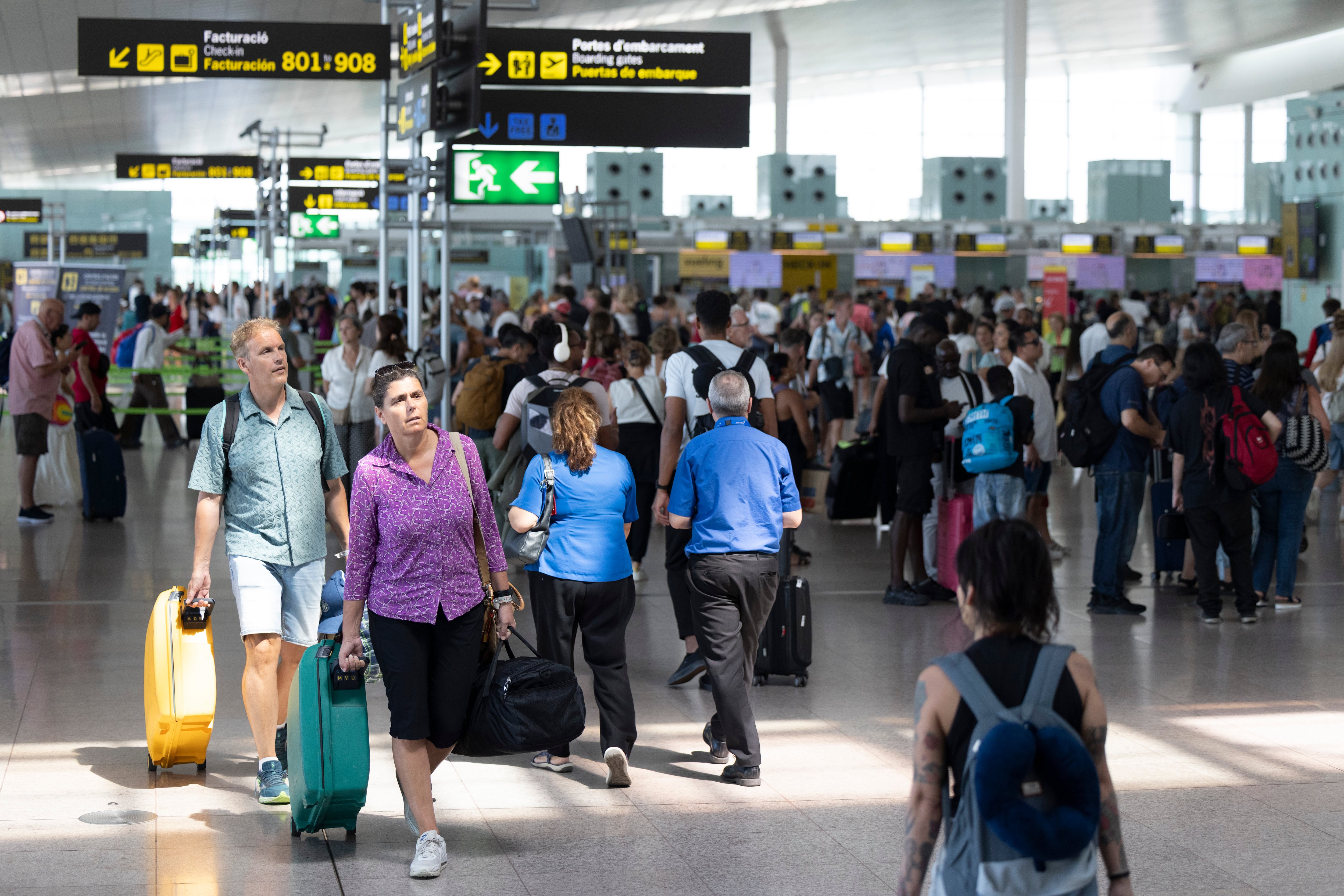 El aeropuerto de Barcelona marca un julio de récord y supera los 5,8 millones de pasajeros
