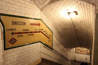 Así luce la antigua estación de metro de Chamberí tras haber las obras de conservación.