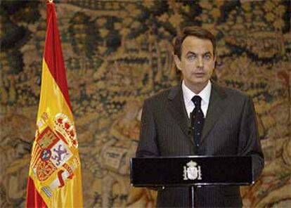 José Luis Rodríguez Zapatero, ayer en La Moncloa.