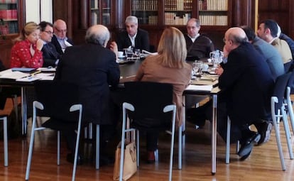 Imagen de la reunión extraordinaria celebrada el pasado sábado por el Gobierno catalán en el Palau de Pedralbes.