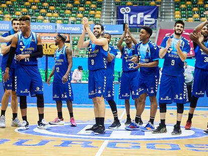 Los jugadores del San Pablo Burgos celebran uno de sus triunfos. acbmedia