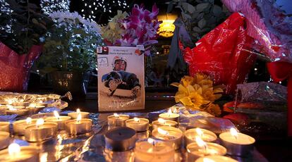 La muerte del georgiano estuvo muy presente en la ceremonia inaugura y a través de diversas muestras de apoyo como la que ofrece esta imagen.