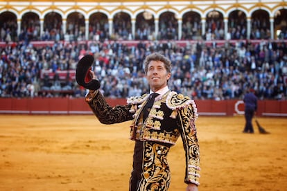 Manuel Escribano, en la plaza de La Maestranza.