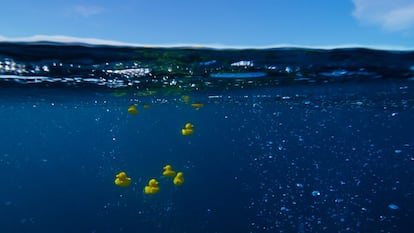 A recreation of the 1992 rubber duck accident on the BBC's 'Blue Planet II' series.
