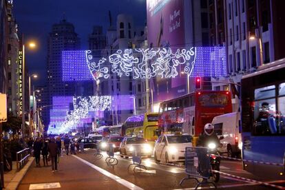 Cortes de tráfico en la Gran Vía, el pasado puente de la Constitución y la Inmaculada.