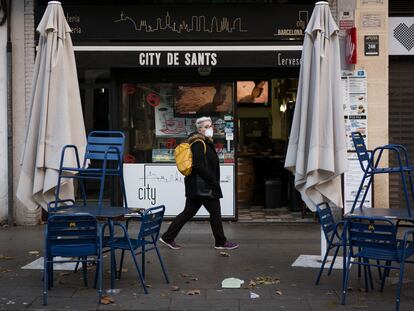 Un local de Barcelona, afectado por las restricciones.