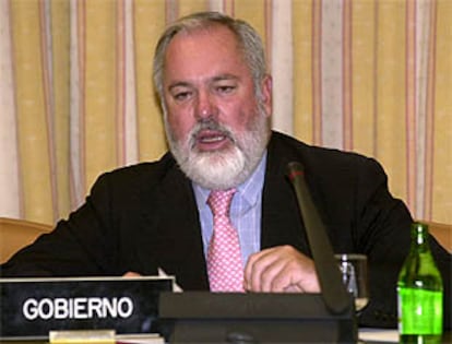 El ministro de Agricultura, Miguel Arias Cañete, ante la Comisión de Agricultura del Congreso.