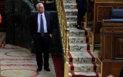 Josep Borrell en el Congreso el pasado día 27.