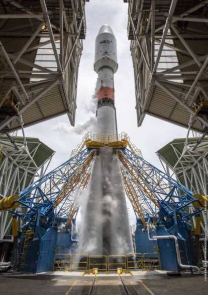 Lanzamiento de satélites O3b, el pasado abril.