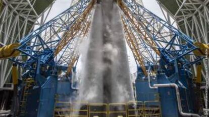 Lanzamiento de satélites O3b, el pasado abril.