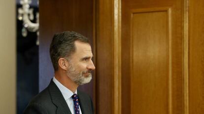 El rey Felipe VI recibe en audiencia al ministro de Asuntos Exteriores de Emiratos Árabes Unidos.