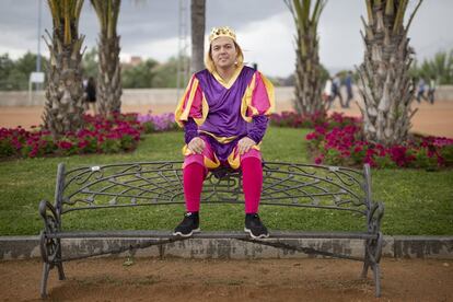  Eloy Carpintero, from Madrid, is getting married on June 11, 2016. His friends have dressed him up as Prince Valiant.