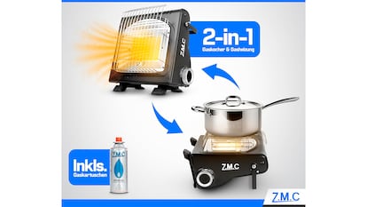 Gas heater on a white background.