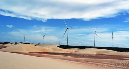 Parque eólico da Iberdrola no Rio Grande do Norte.