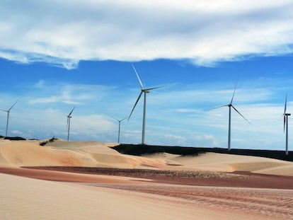 Parque eólico da Iberdrola no Rio Grande do Norte.