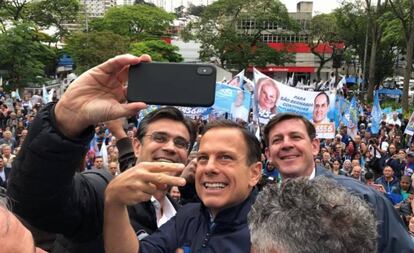 João Doria em evento de campanha em São Bernardo do Campo no sábado.