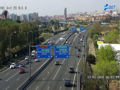 Kilómetro 5 en sentido decreciente de la A-4 en Madrid. DGT
