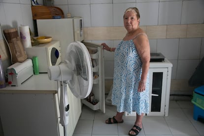 Carmen Sánchez en la cocina de su casa de Las Rozas (Madrid). 