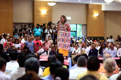 Xóchitl Gálvez durante un acto con simpatizantes en Acapulco.