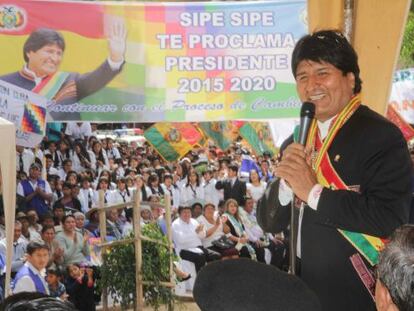 Evo Morales, en un evento en el municipio de Sipe Sipe