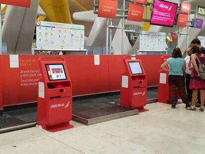Mostradores de Iberia en el aeropuerto de Madrid-Barajas.