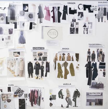 Moodboard –panel de tendencias– de la última  colección, inspirada en la muerte.