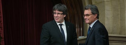 Carles Puigdemont con Artur Mas