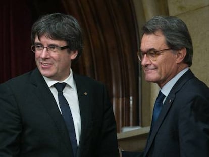 Carles Puigdemont con Artur Mas