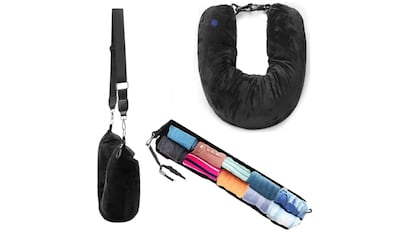 almohada de viaje para rellenar con ropa