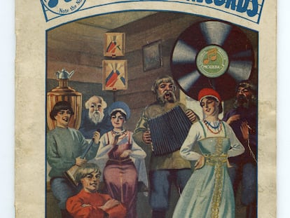 Portada del catálogo discográfico de música rusa editado por de Columbia Records, en 1955.