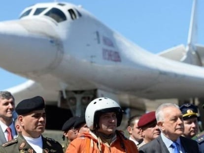 Una de las aeronaves que aterrizó en Caracas.